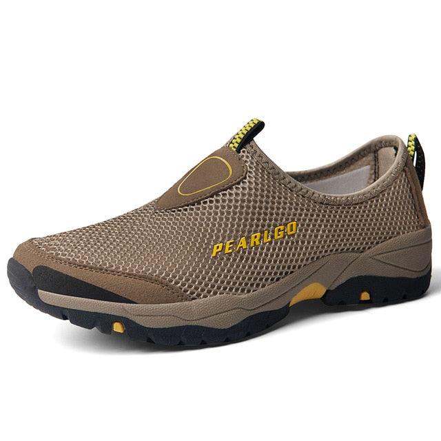 Summer Mesh Beach Men Shoes  Lightweight Breathable Walking Footwear New Slip-On Comfortable Outdoor Walking Footwear Non-Slip Running Climbing Shoes Sneakers Lightweight Breathable Walking Shoes Stevvex