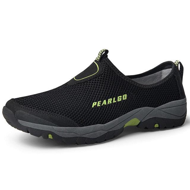 Summer Mesh Beach Men Shoes  Lightweight Breathable Walking Footwear New Slip-On Comfortable Outdoor Walking Footwear Non-Slip Running Climbing Shoes Sneakers Lightweight Breathable Walking Shoes Stevvex