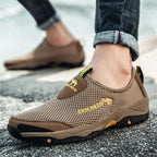 Summer Mesh Beach Men Shoes  Lightweight Breathable Walking Footwear New Slip-On Comfortable Outdoor Walking Footwear Non-Slip Running Climbing Shoes Sneakers Lightweight Breathable Walking Shoes Stevvex