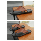 Summer Modern Design Men Flip-Flops For Beach Slippers Classic Brown Sandals Comfortable Casual Beach Outdoor Slippers For Men Stevvex