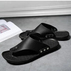 Summer Modern Design Men Flip-Flops For Beach Slippers Classic Brown Sandals Comfortable Casual Beach Outdoor Slippers For Men Stevvex