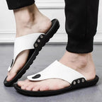 Summer Modern Design Men Flip-Flops For Beach Slippers Classic Brown Sandals Comfortable Casual Beach Outdoor Slippers For Men Stevvex