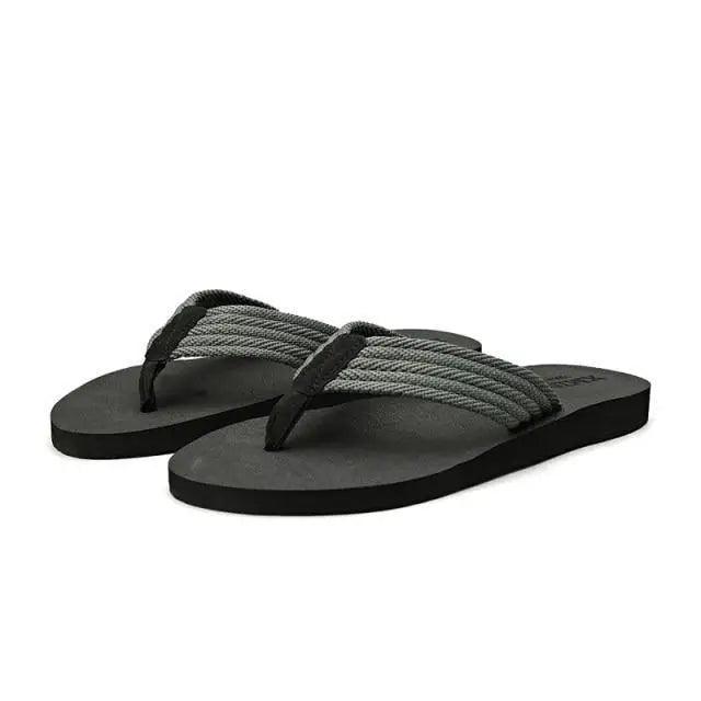 Summer Modern Men Flip- Flops Casual Beach Slippers Unique Design Flat Indoor Sandals Non-Slip Black Comfortable Flip Flops For Men Stevvex