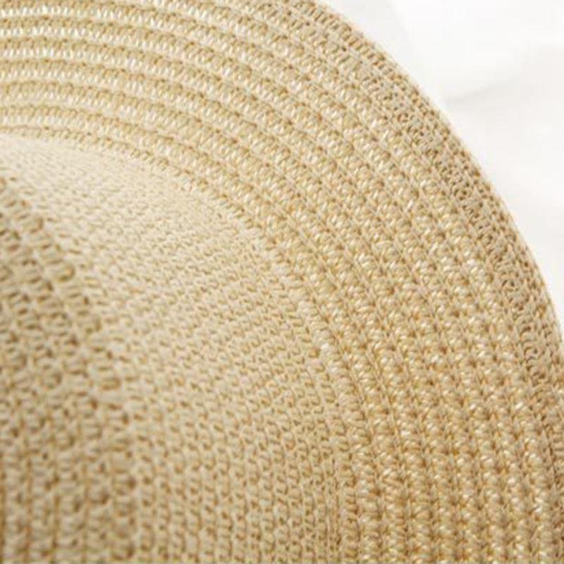 Summer New Sun Hat Stylish Bowknot Straw Hat For Women Beach Caps Parent-child Summer New Women's Sun Hat Bucket Cap Beige Flowers Ribbon Party Straw Hat For Women Stevvex
