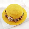 Summer New Sun Hat Stylish Bowknot Straw Hat For Women Beach Caps Parent-child Summer New Women's Sun Hat Bucket Cap Beige Flowers Ribbon Party Straw Hat For Women Stevvex