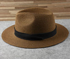 Summer Outdoor Men Large Size Hats Lady Beach Wide Brim Straw Hat Unisex Luxury Straw Hat Classic Mens Dress Hats Party Accessories