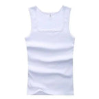 Summer Plus Size Summer Good Men Clothing Tank Tops Elegant Black White Gray Singlets Sleeveless Fitness Men Vest Bodybuilding Vest Summer Men's Vest Gym Casual Vest Sleeveless Vest Clothes