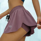 Summer Running Shorts Women 2 In 1 Marathon Quick Dry Shorts Gym Loose Sport Breathable Yoga Shorts Stevvex
