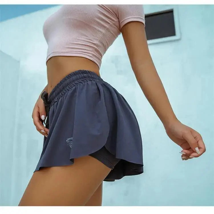 Summer Running Shorts Women 2 In 1 Marathon Quick Dry Shorts Gym Loose Sport Breathable Yoga Shorts Stevvex