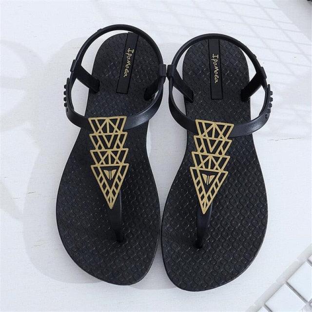 Summer Sandals Women New Flat Slides Flip Flops Seaside Vacation Shoes Woman Beach Flat Style Casual Sandals Slippers Beach Shoes Dress Summer Beach Shoes Thong Slippers Stevvex