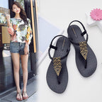 Summer Sandals Women New Flat Slides Flip Flops Seaside Vacation Shoes Woman Beach Flat Style Casual Sandals Slippers Beach Shoes Dress Summer Beach Shoes Thong Slippers Stevvex