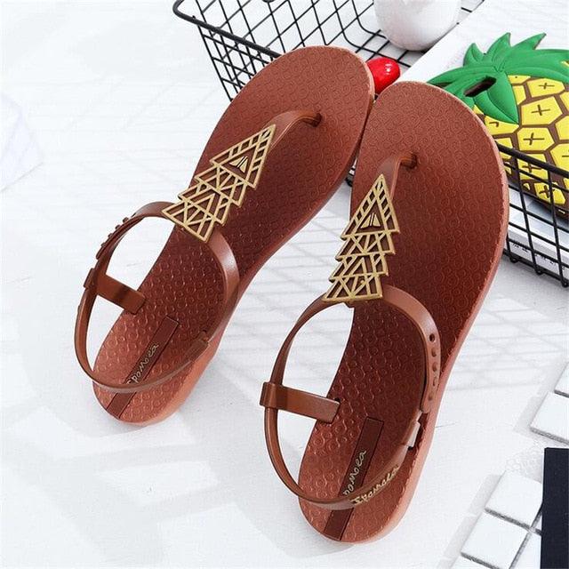 Summer Sandals Women New Flat Slides Flip Flops Seaside Vacation Shoes Woman Beach Flat Style Casual Sandals Slippers Beach Shoes Dress Summer Beach Shoes Thong Slippers Stevvex