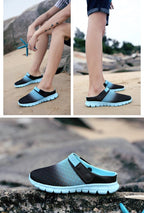 Summer Shoes Men Sandals Colorful Couples Beach Slippers Clogs Mens Breathable Summer Beach Slippers Lightweight Mesh Sandals Outdoor Walking Shoes