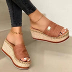 Summer Slippers Women Platform Slipper Fashion High Heeled Shoes Outdoor Beach Sandals For Women Platform Sandals Open Toe Elegant Heels Casual Summer Sandals Stevvex