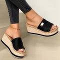 Summer Slippers Women Platform Slipper Fashion High Heeled Shoes Outdoor Beach Sandals For Women Platform Sandals Open Toe Elegant Heels Casual Summer Sandals Stevvex