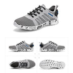 Summer Sport Mens Casual Workout Shoes Air Mesh Sneakers Fashion Foam Footwear Black Beach Water Fisherman Breathable Men Jogging Tennis Sport Sneakers Stevvex