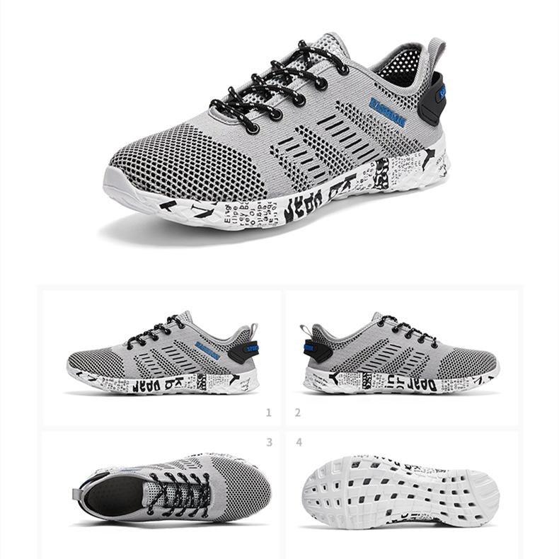Summer Sport Mens Casual Workout Shoes Air Mesh Sneakers Fashion Foam Footwear Black Beach Water Fisherman Breathable Men Jogging Tennis Sport Sneakers Stevvex