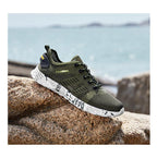 Summer Sport Mens Casual Workout Shoes Air Mesh Sneakers Fashion Foam Footwear Black Beach Water Fisherman Breathable Men Jogging Tennis Sport Sneakers Stevvex
