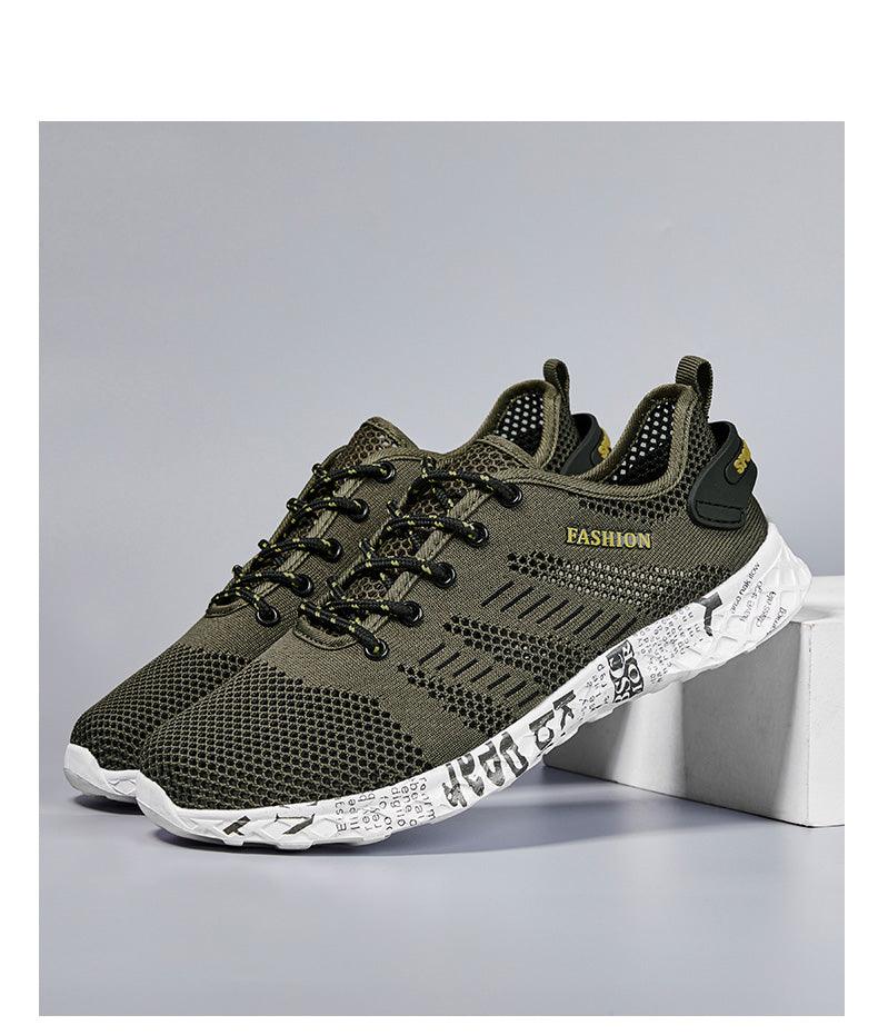 Summer Sport Mens Casual Workout Shoes Air Mesh Sneakers Fashion Foam Footwear Black Beach Water Fisherman Breathable Men Jogging Tennis Sport Sneakers Stevvex
