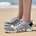 Summer Sport Mens Casual Workout Shoes Air Mesh Sneakers Fashion Foam Footwear Black Beach Water Fisherman Breathable Men Jogging Tennis Sport Sneakers Stevvex
