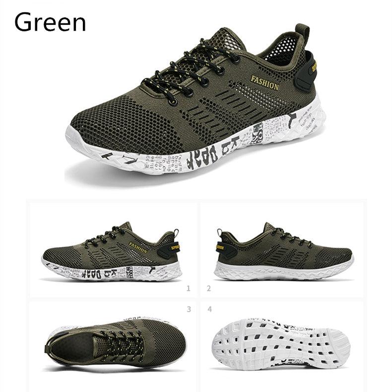 Summer Sport Mens Casual Workout Shoes Air Mesh Sneakers Fashion Foam Footwear Black Beach Water Fisherman Breathable Men Jogging Tennis Sport Sneakers Stevvex