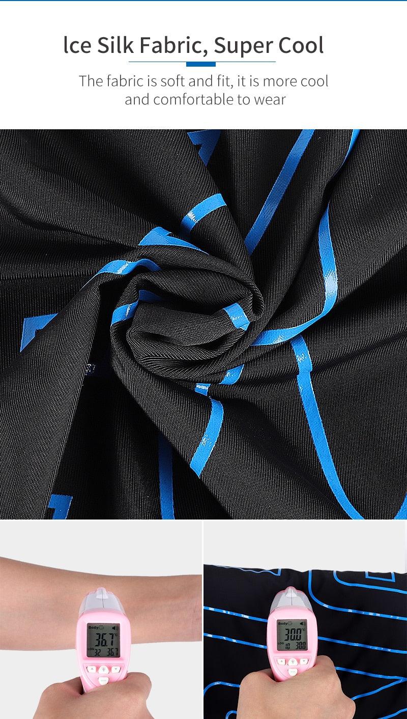 Summer Sports Scarf Ice Silk Bike Headwear Anti-UV Breathable Running Bandana Protection Cycling Equipment Washable Cloth Bandanas Women Men Neck Gaiter Cover Turban Multipurpose Balaclava Elastic UV Face Shields for Women Stevvex