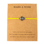 Summer Style Adjustable Jewelry Make a Wish Silver Sea Turtles Charm Women Men Bracelets Beach Sea Turtles Rope String Bracelets Anklets Family Handmade Adjustable Turtle String Bracelet For Women Kids