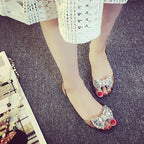 Summer Style Women Sandals Fashion Shoes Woman Casual Lightweight Toe Sandal Crystal Flat Shoes Round Toe Dress Open Toe Sandals Flip Flops Slip On Fashion Dress Shoes Stevvex