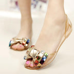 Summer Style Women Sandals Fashion Shoes Woman Casual Lightweight Toe Sandal Crystal Flat Shoes Round Toe Dress Open Toe Sandals Flip Flops Slip On Fashion Dress Shoes Stevvex