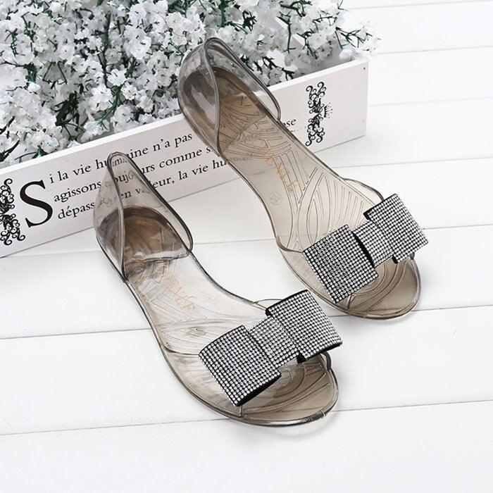 Summer Style Women Sandals Fashion Shoes Woman Casual Lightweight Toe Sandal Crystal Flat Shoes Round Toe Dress Open Toe Sandals Flip Flops Slip On Fashion Dress Shoes Stevvex