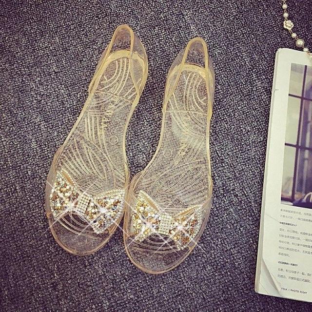 Summer Style Women Sandals Fashion Shoes Woman Casual Lightweight Toe Sandal Crystal Flat Shoes Round Toe Dress Open Toe Sandals Flip Flops Slip On Fashion Dress Shoes Stevvex