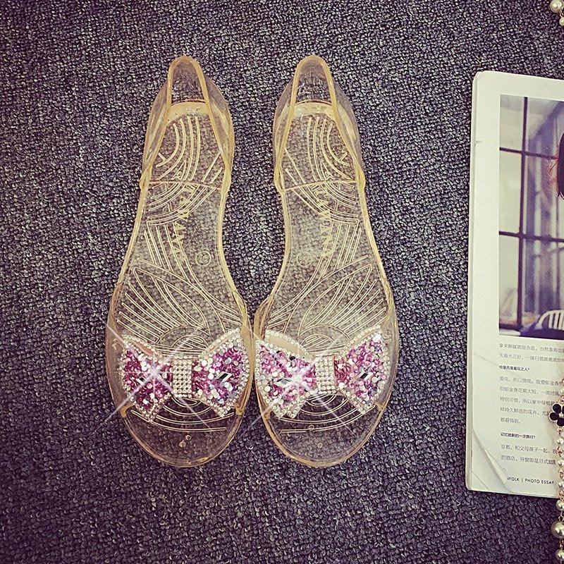 Summer Style Women Sandals Fashion Shoes Woman Casual Lightweight Toe Sandal Crystal Flat Shoes Round Toe Dress Open Toe Sandals Flip Flops Slip On Fashion Dress Shoes Stevvex