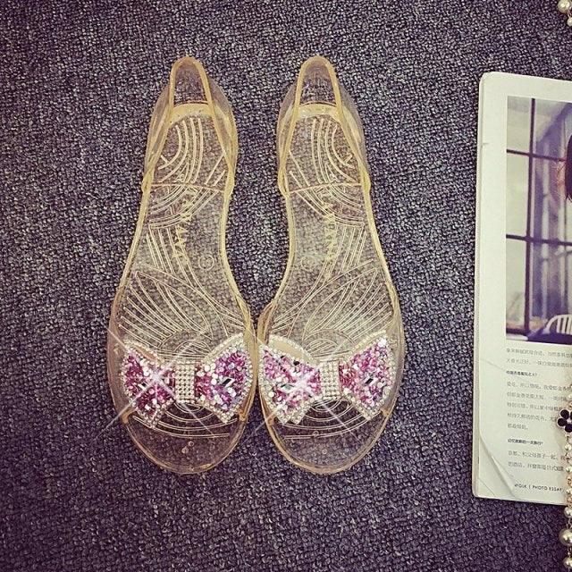Summer Style Women Sandals Fashion Shoes Woman Casual Lightweight Toe Sandal Crystal Flat Shoes Round Toe Dress Open Toe Sandals Flip Flops Slip On Fashion Dress Shoes Stevvex