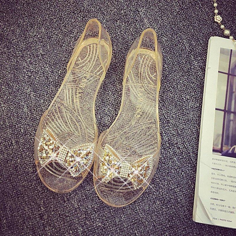 Summer Style Women Sandals Fashion Shoes Woman Casual Lightweight Toe Sandal Crystal Flat Shoes Round Toe Dress Open Toe Sandals Flip Flops Slip On Fashion Dress Shoes Stevvex