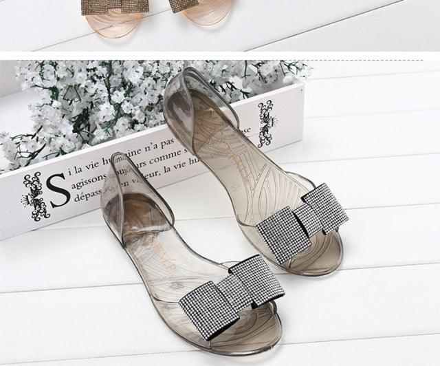 Summer Style Women Sandals Fashion Shoes Woman Casual Lightweight Toe Sandal Crystal Flat Shoes Round Toe Dress Open Toe Sandals Flip Flops Slip On Fashion Dress Shoes Stevvex