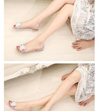 Summer Style Women Sandals Fashion Shoes Woman Casual Lightweight Toe Sandal Crystal Flat Shoes Round Toe Dress Open Toe Sandals Flip Flops Slip On Fashion Dress Shoes Stevvex