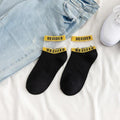 Summer Transparent Letter Patterned Socks Women Hollow Out Cotton Short Socks Thin Casual Ankle Socks Made Of Breathable Cotton Boat Socks For Women Stevvex