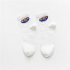 Summer Transparent Letter Patterned Socks Women Hollow Out Cotton Short Socks Thin Casual Ankle Socks Made Of Breathable Cotton Boat Socks For Women Stevvex