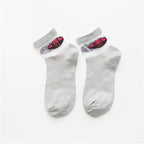 Summer Transparent Letter Patterned Socks Women Hollow Out Cotton Short Socks Thin Casual Ankle Socks Made Of Breathable Cotton Boat Socks For Women Stevvex