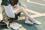 Summer Transparent Letter Patterned Socks Women Hollow Out Cotton Short Socks Thin Casual Ankle Socks Made Of Breathable Cotton Boat Socks For Women Stevvex