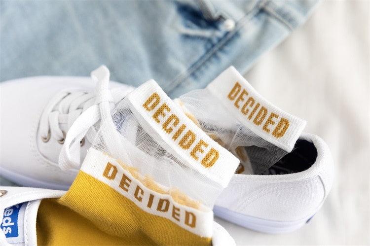 Summer Transparent Letter Patterned Socks Women Hollow Out Cotton Short Socks Thin Casual Ankle Socks Made Of Breathable Cotton Boat Socks For Women Stevvex