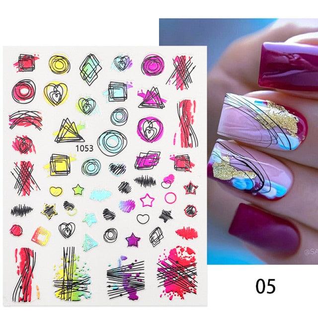 Summer Tropical Beach Coconut Tree Slippers 3D Nail Sticker Leaves Shell Transfer Decals Slider Decoration Manicures  Tip Water Transfer Nail Decals Sticker For Pretty Girl Self-Adhesive Nail Decals Designer Nail Stickers for Acrylic Stevvex