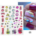 Summer Tropical Beach Coconut Tree Slippers 3D Nail Sticker Leaves Shell Transfer Decals Slider Decoration Manicures  Tip Water Transfer Nail Decals Sticker For Pretty Girl Self-Adhesive Nail Decals Designer Nail Stickers for Acrylic Stevvex