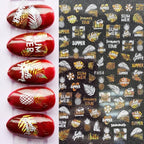 Summer Tropical Beach Coconut Tree Slippers 3D Nail Sticker Leaves Shell Transfer Decals Slider Decoration Manicures  Tip Water Transfer Nail Decals Sticker For Pretty Girl Self-Adhesive Nail Decals Designer Nail Stickers for Acrylic Stevvex