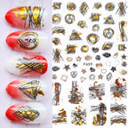Summer Tropical Beach Coconut Tree Slippers 3D Nail Sticker Leaves Shell Transfer Decals Slider Decoration Manicures  Tip Water Transfer Nail Decals Sticker For Pretty Girl Self-Adhesive Nail Decals Designer Nail Stickers for Acrylic Stevvex