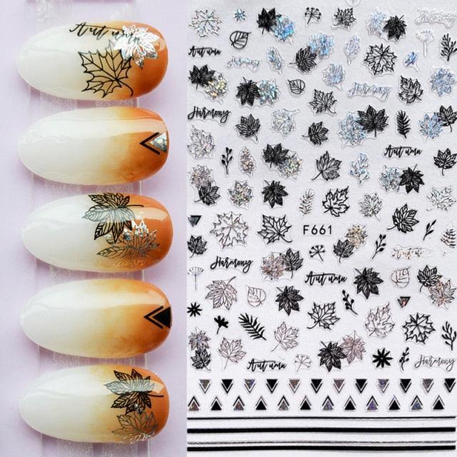 Summer Tropical Beach Coconut Tree Slippers 3D Nail Sticker Leaves Shell Transfer Decals Slider Decoration Manicures  Tip Water Transfer Nail Decals Sticker For Pretty Girl Self-Adhesive Nail Decals Designer Nail Stickers for Acrylic Stevvex
