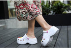 Summer Women Clogs Platform Garden Sandals Fruit Slippers Slip On Beach Shoes Fashion Slides Platform Clogs Beach Sandals Slippers For Women