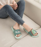 Summer Women Floor Flat Shoes Lovely Indoor Flip Flops Female Non-Slip Bathroom Home Slippers Women Cartoon Comfort Slip-On Sandal Shower Water Shoe