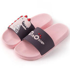 Summer Women Floor Flat Shoes Lovely Indoor Flip Flops Female Non-Slip Bathroom Home Slippers Women Cartoon Comfort Slip-On Sandal Shower Water Shoe