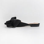 Summer Women's Shoes Silk Satin Trendy Slippers Flat Heel Women's Shoes Silk Satin Pointed Bow Tie Flat Heel Outdoor Sandals Slides Party Sandals Casual Shoes Summer Low Heeled Stevvex